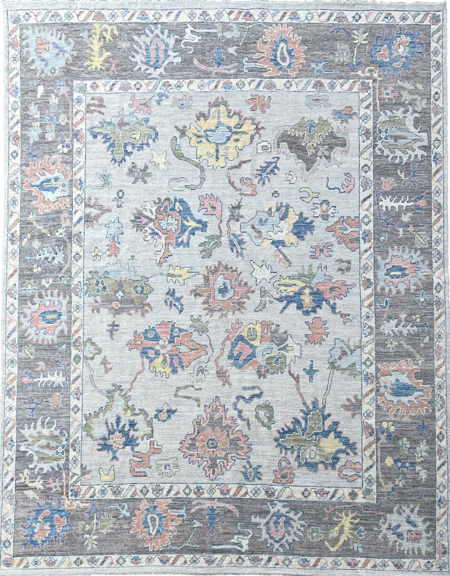 Neutral Vintage Hand-Knotted Oushak Rug - Diantha, a timeless accent for your home.