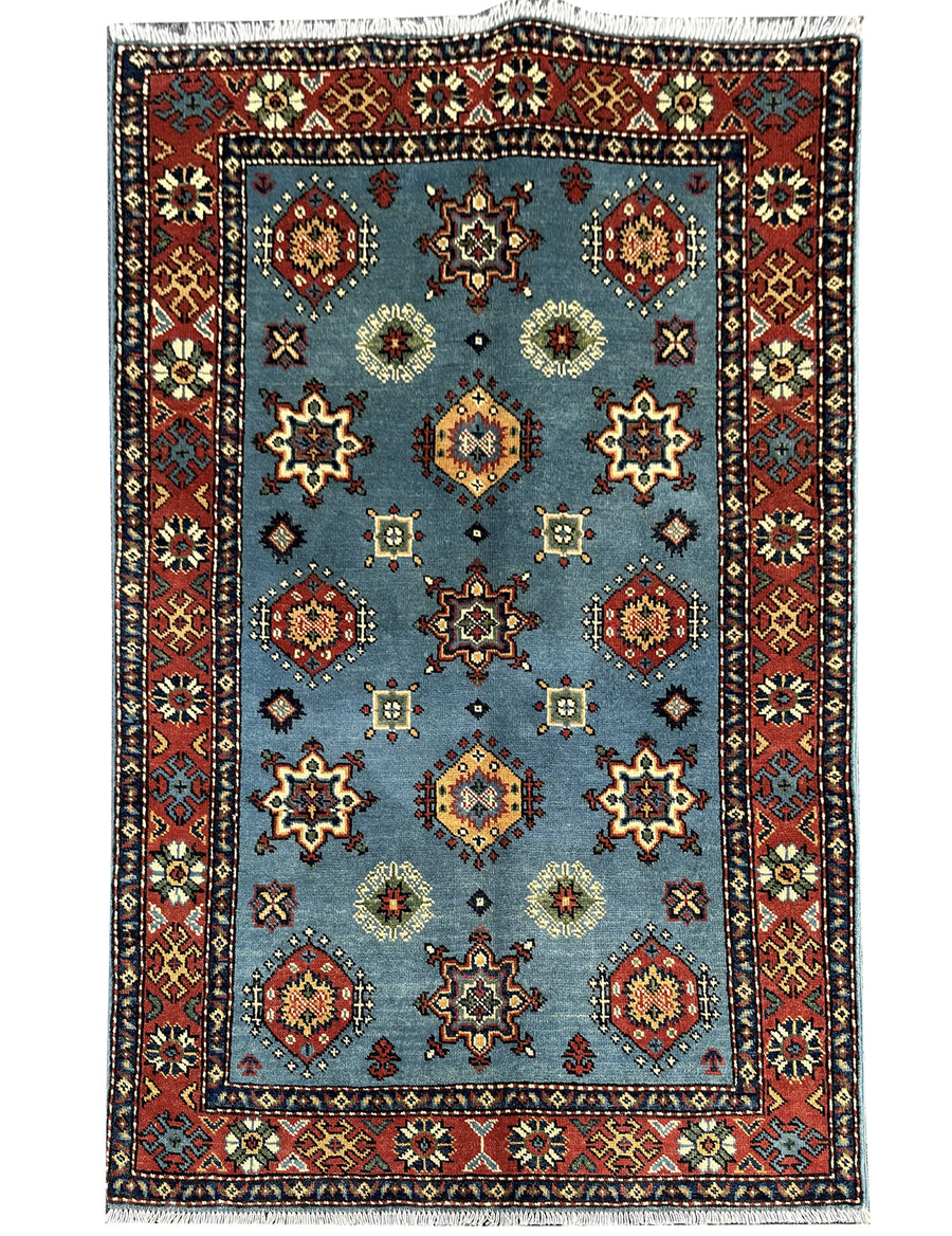 Hand-Knotted 6 x 4ft Afghan Mix Rug - Aimal, a blend of heritage and elegance.