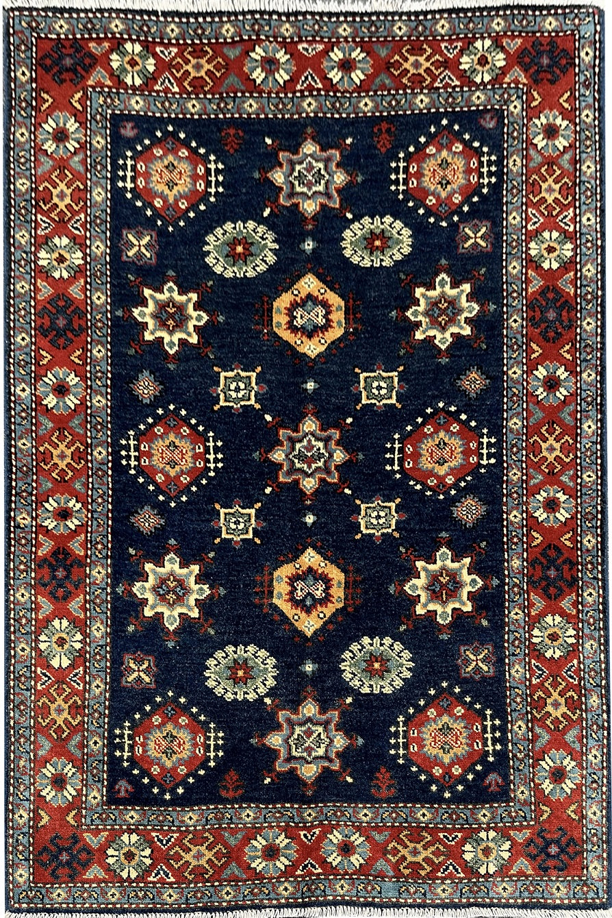 Hand-Knotted 5 x 3ft Afghan Mix Rug - Demir, a testament to classic allure.