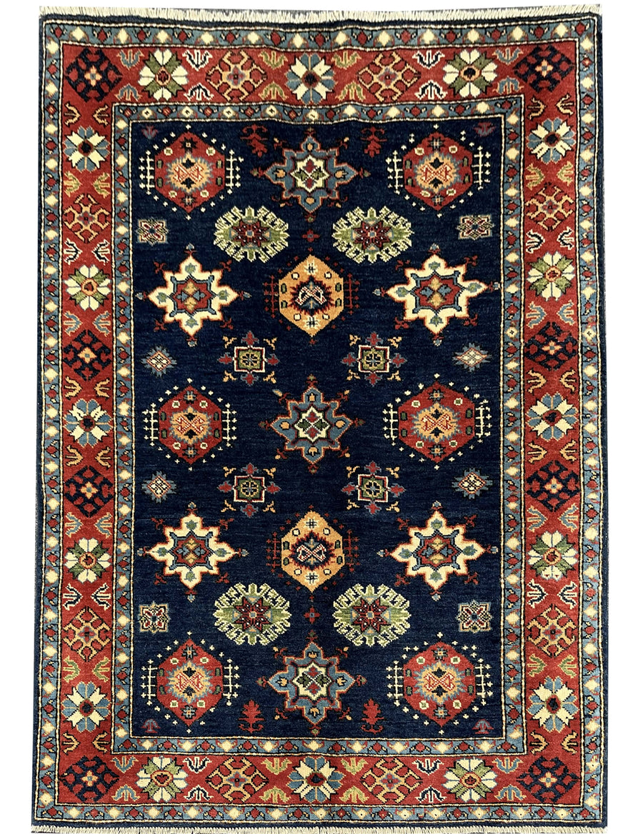Hand-Knotted 6 x 4ft Afghan Mix Rug - Ajdin, a fusion of tradition and elegance.