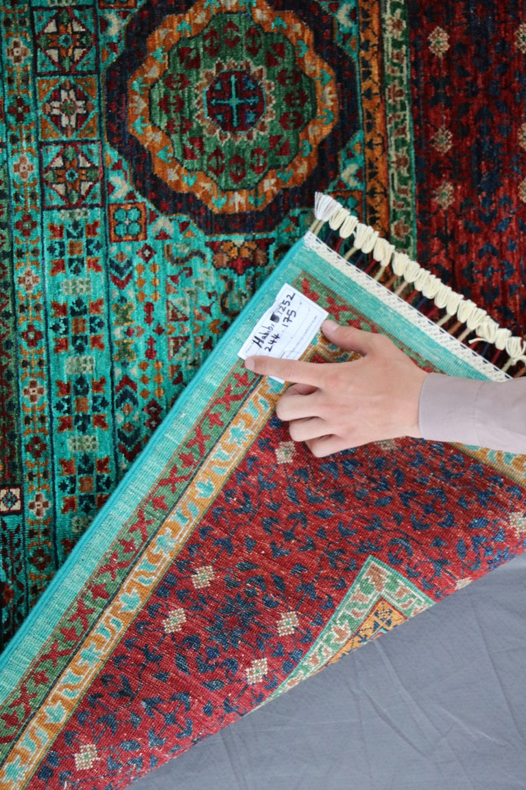 Handcrafted Antique Mamluk Rug