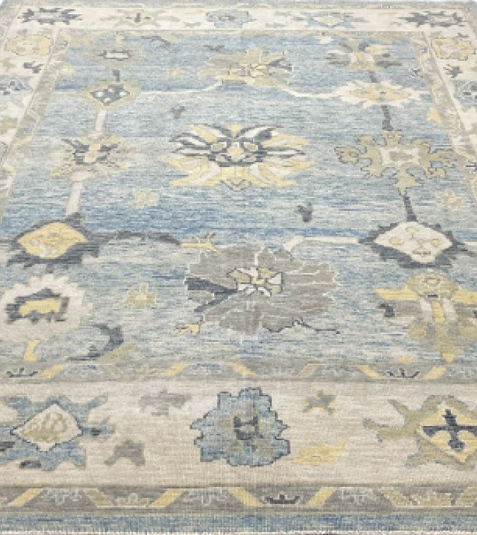 Vintage Turkish Hand-Knotted Oushak Rug - Cali, a treasure trove of heritage.