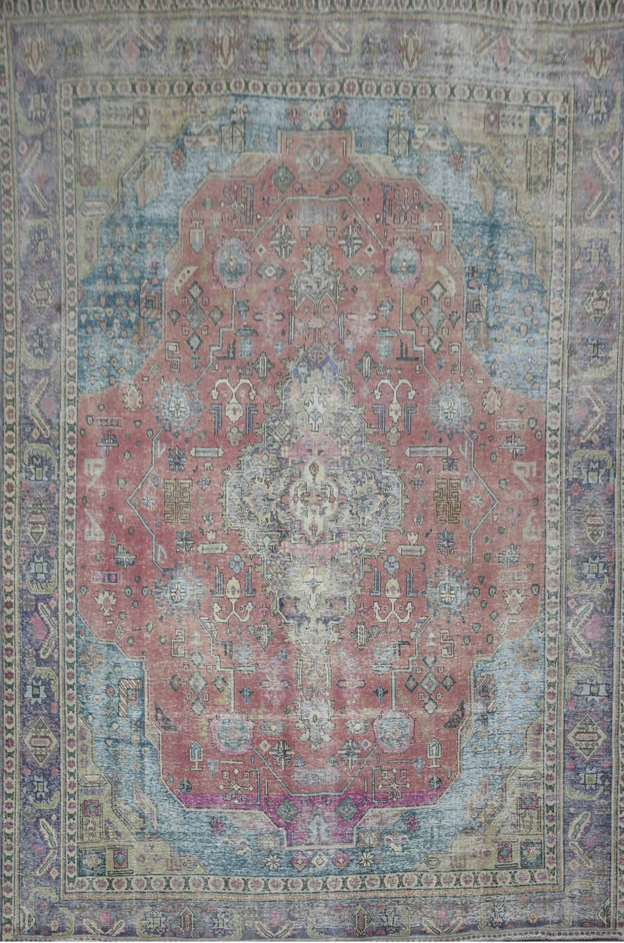 9x12 ft Hand-Knotted Vintage Wool Rug Eastleigh