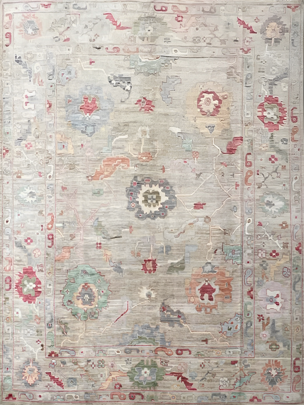 Modern Hand-Knotted Oushak Rug - Gedling, a fusion of contemporary style.