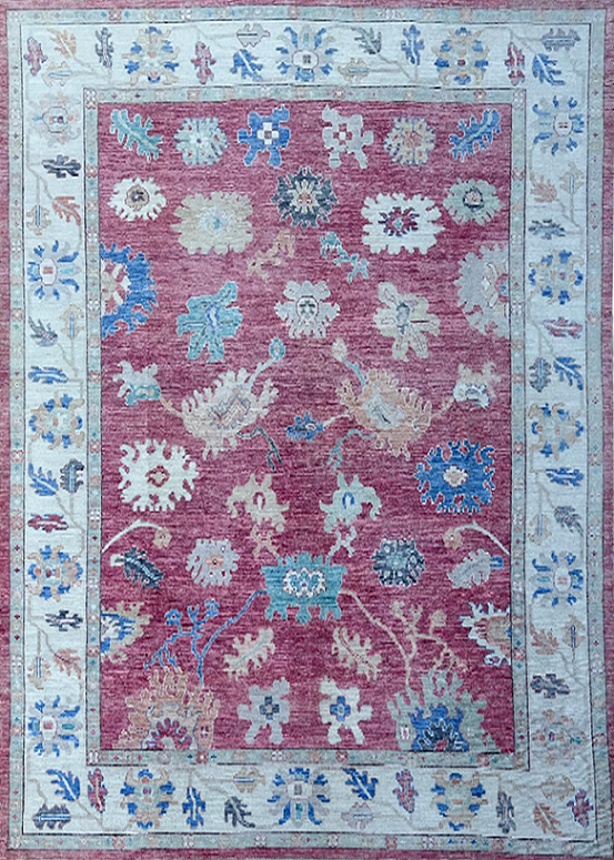 Modern Hand-Knotted Oushak Rug - Harrogate, a fusion of contemporary charm.