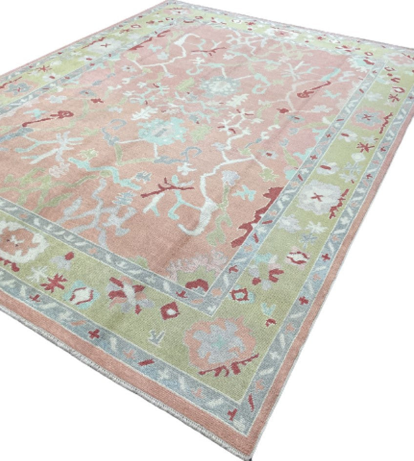 Explore the timeless beauty of January Vintage Hand-Knotted Turkish Oushak Rug, an exquisite addition to your decor.