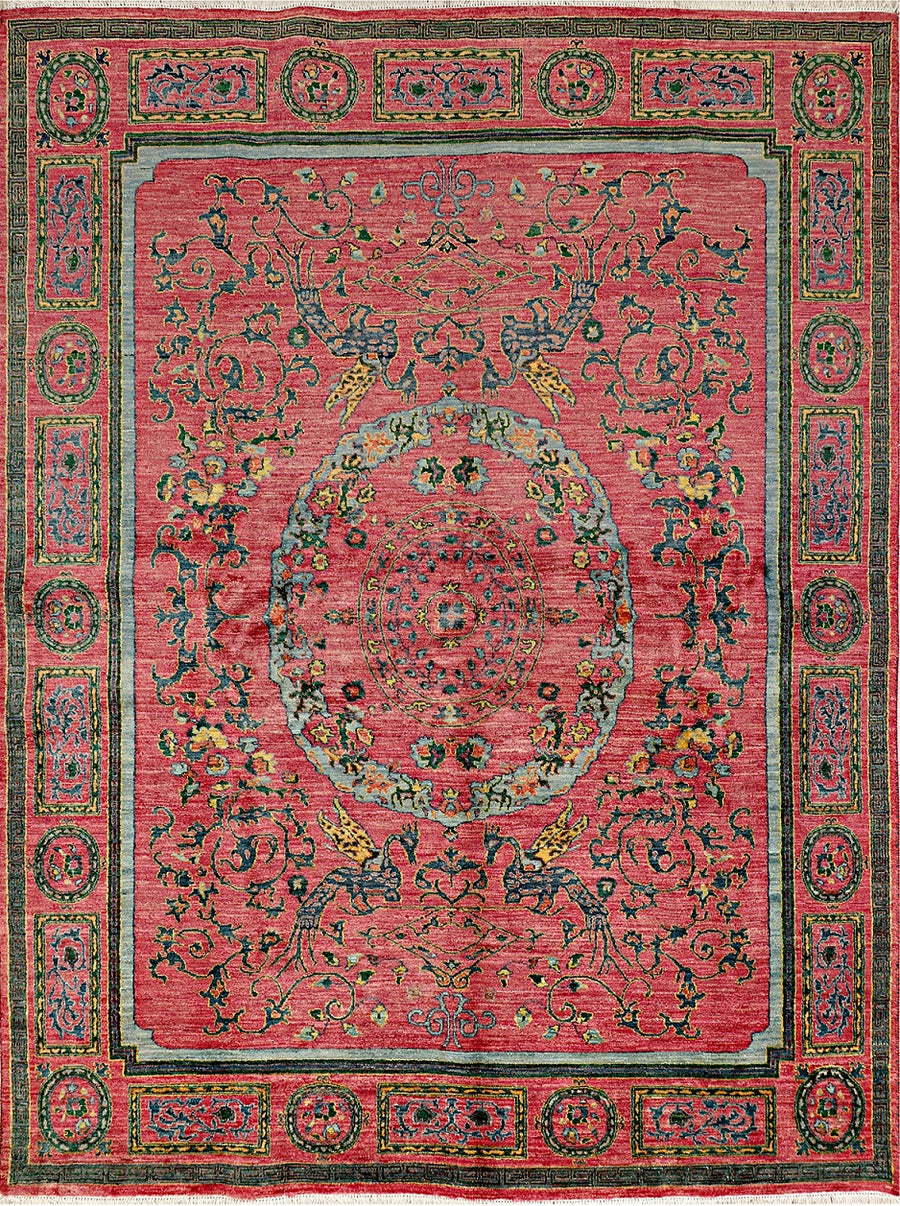 Vintage Handcrafted Suzzani Rug - Murat, a tapestry of cultural beauty.