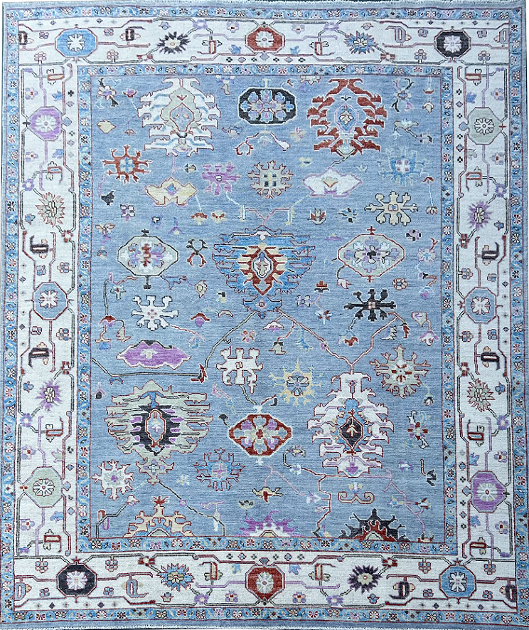 Vintage Hand-Knotted Turkish Oushak Rug - Jasmine, a timeless classic.