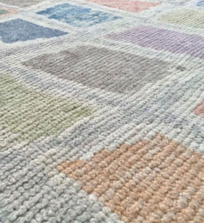 Discover the subtle elegance of Spring Modern Neutral Hand-Knotted Oushak Rug, a refined accent for your interior.