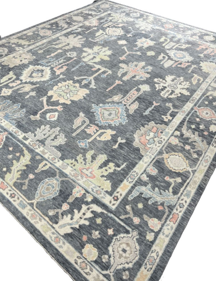 Unveil the timeless elegance of Summer Vintage Hand-Knotted Turkish Oushak Rug, a refined addition to your decor.