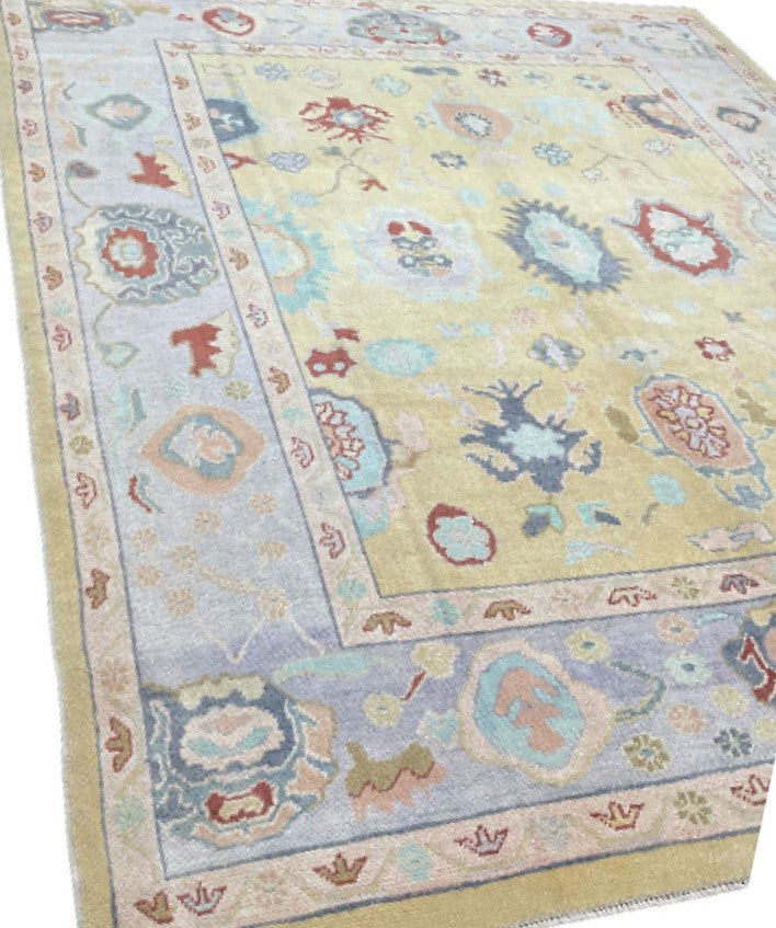 Hand-Knotted Oushak Rug - Winter